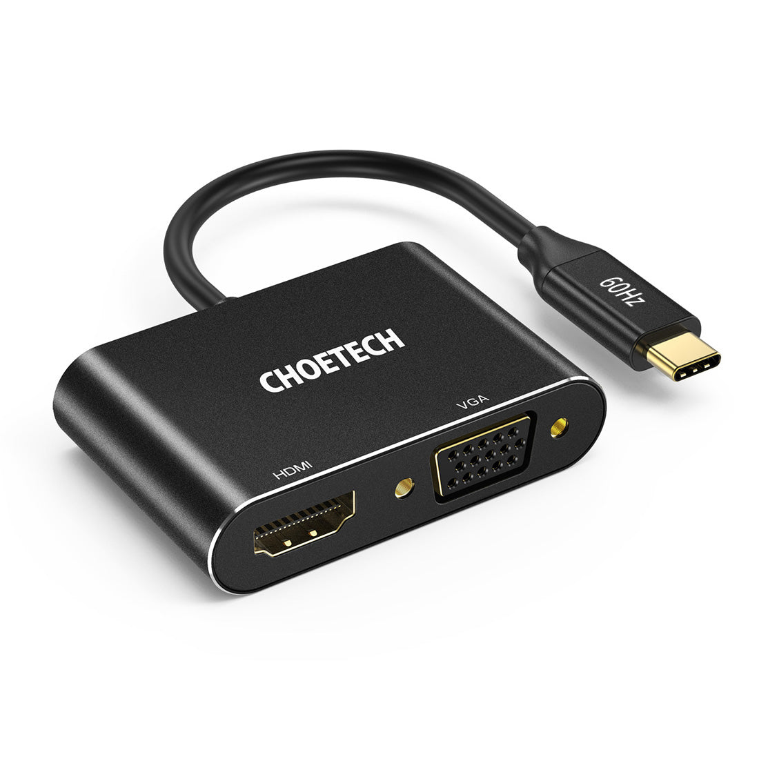 Choetech USB 3.1 Type C To HDMI & VGA Adapter   Black photo 